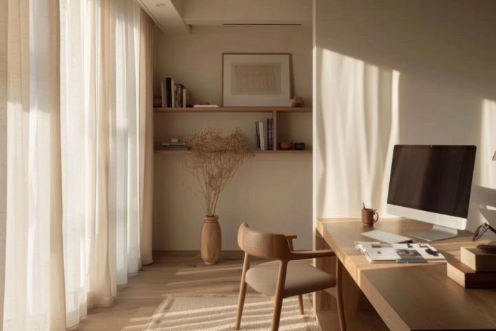 Neutral tones home office